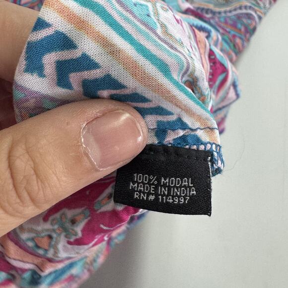 Tolani Dress Womens Small Geometric Boho Short Sleeve India Shift Mini - Picture 5 of 6